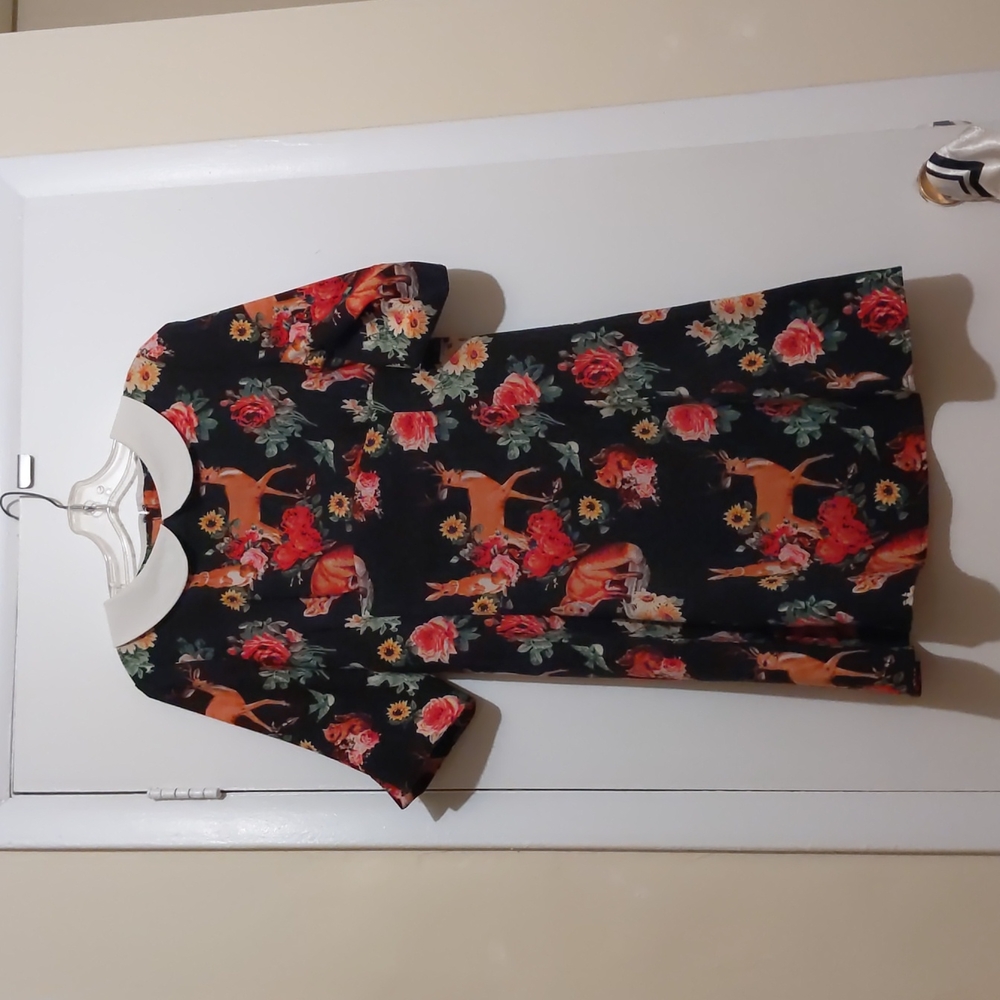 Vintage Unique Woodland Creatures Dress, size L
